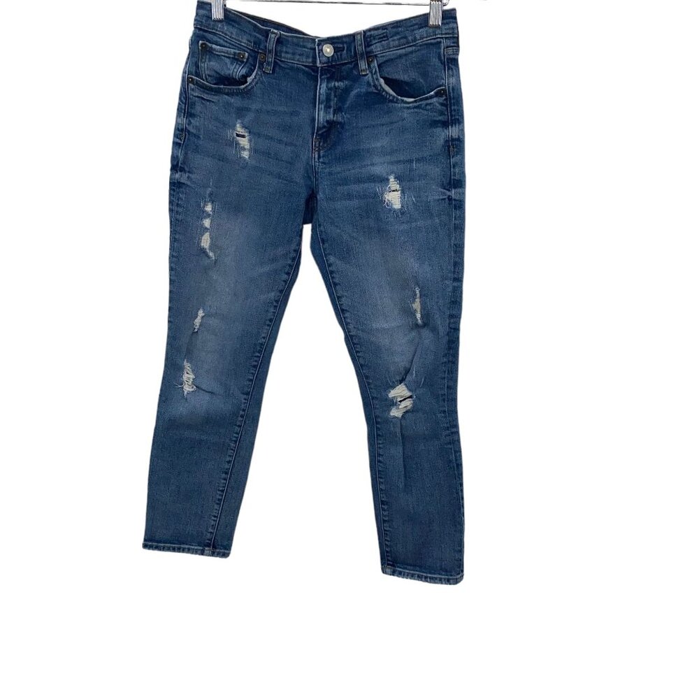 Gap Denim 26 Reg Best Girlfriend Denim Jeans Ripped Distressed